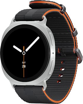 Samsung Galaxy Watch8 44 mm Boîtier aluminium argent sur Sport Chic M/L graphite [Wi-Fi]