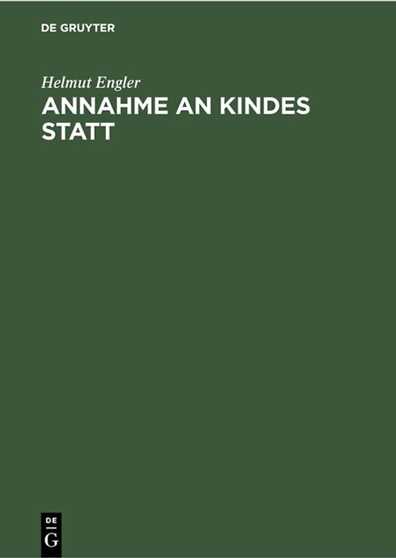 Annahme an Kindes Statt