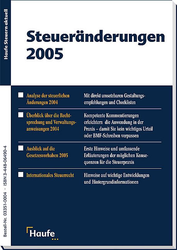 Steueränderungen 2005