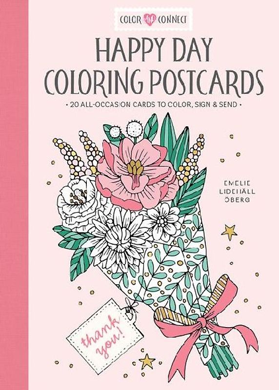 Happy Day Coloring Postcards