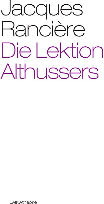 Die Lektion Althussers