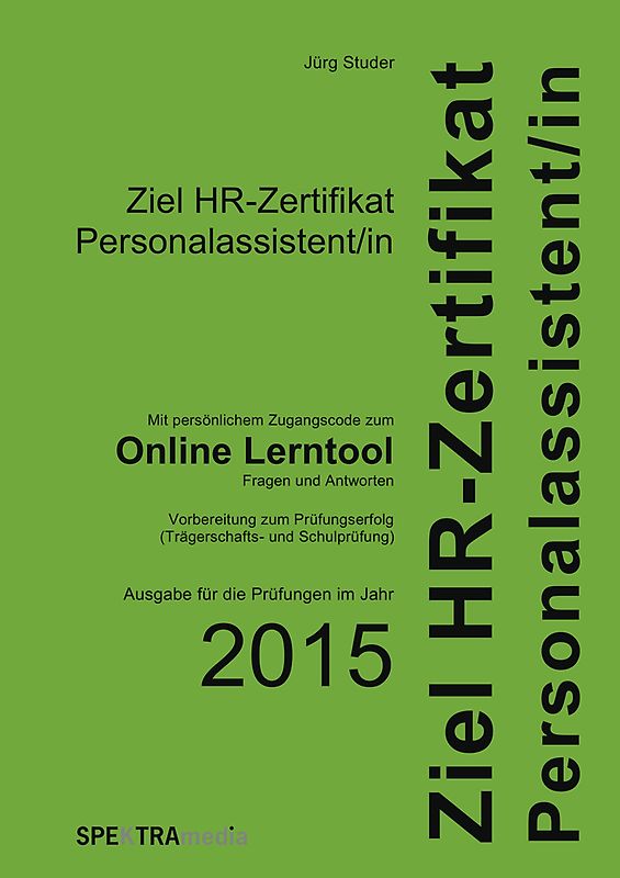 Ziel HR-Zertifikat Personalassistent/in 2015