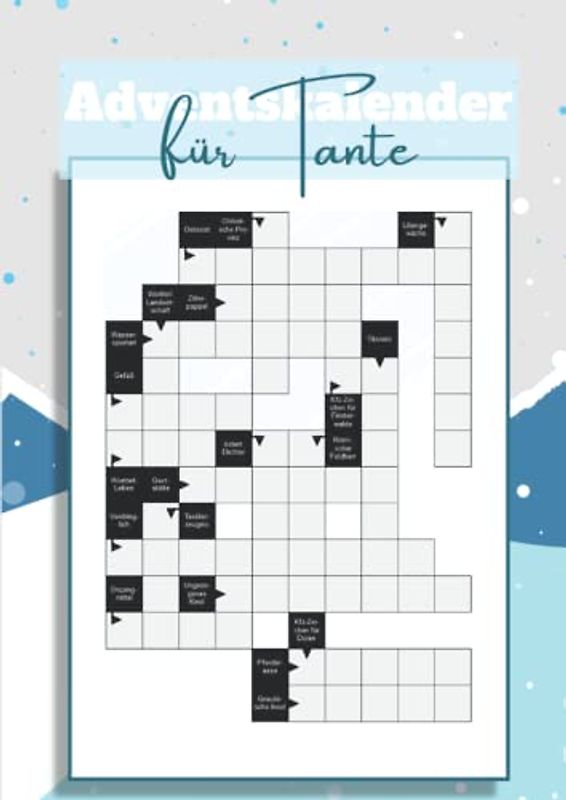 Adventskalender für Tante: Kreuzworträtsel Weihnachtskalender 2022 für Erwachsene und Senioren