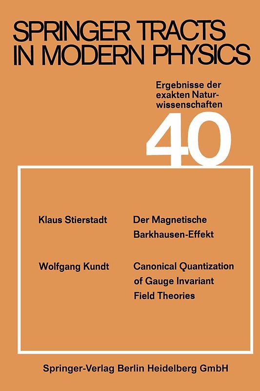 Springer Tracts in Modern Physics