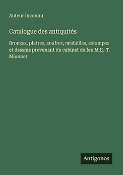 Catalogue des antiquités