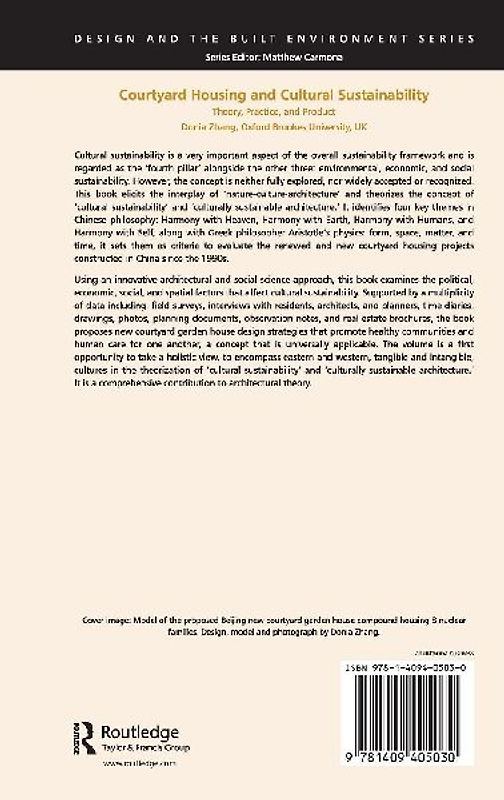 Courtyard Housing and Cultural Sustainability