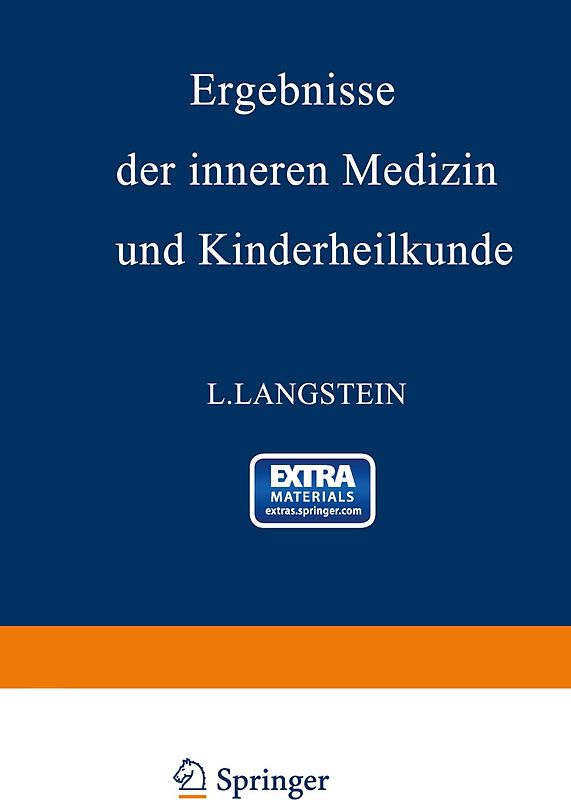 Ergebnisse der inneren Medizin und Kinderheilkunde
