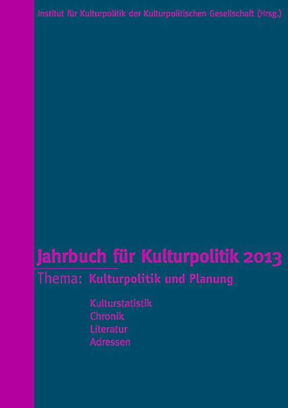 Jahrbuch für Kulturpolitik 2013