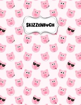 Skizzenbuch: Lustiges kleines Schweinchen Zeichenblock A4 für Kinder: Blanko Zeichenmappe A4 Zeichen Block