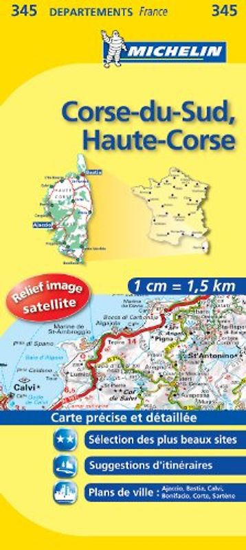 Corse du Sud Haute Corse (Lokale kaarten Michelin (345))