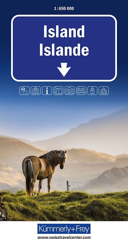 Kümmerly+Frey Strassenkarte Island 1:650.000