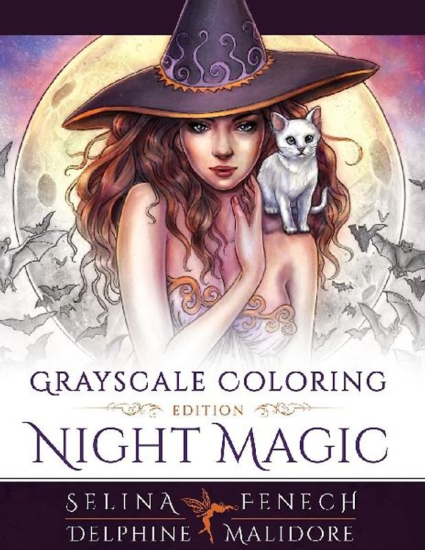 Night Magic - Grayscale Coloring Edition