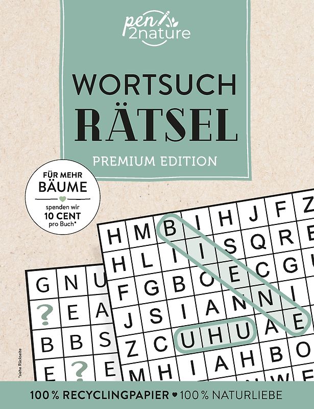 Wortsuchrätsel I Premium Edition I hochwertiger Knobelspaß von Pen2Nature
