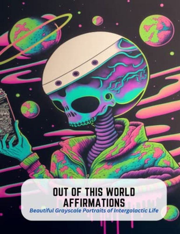 Out of This World Affirmations: Beautiful Grayscale Portraits of Intergalactic Life