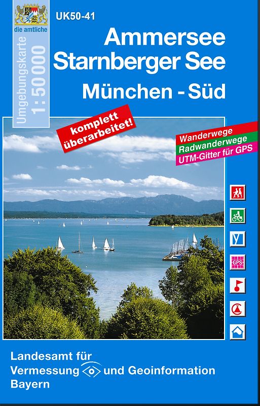 UK50-41 Ammersee, Starnberger See, München-Süd