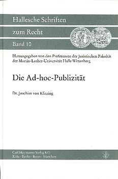 Die Ad-hoc-Publizität