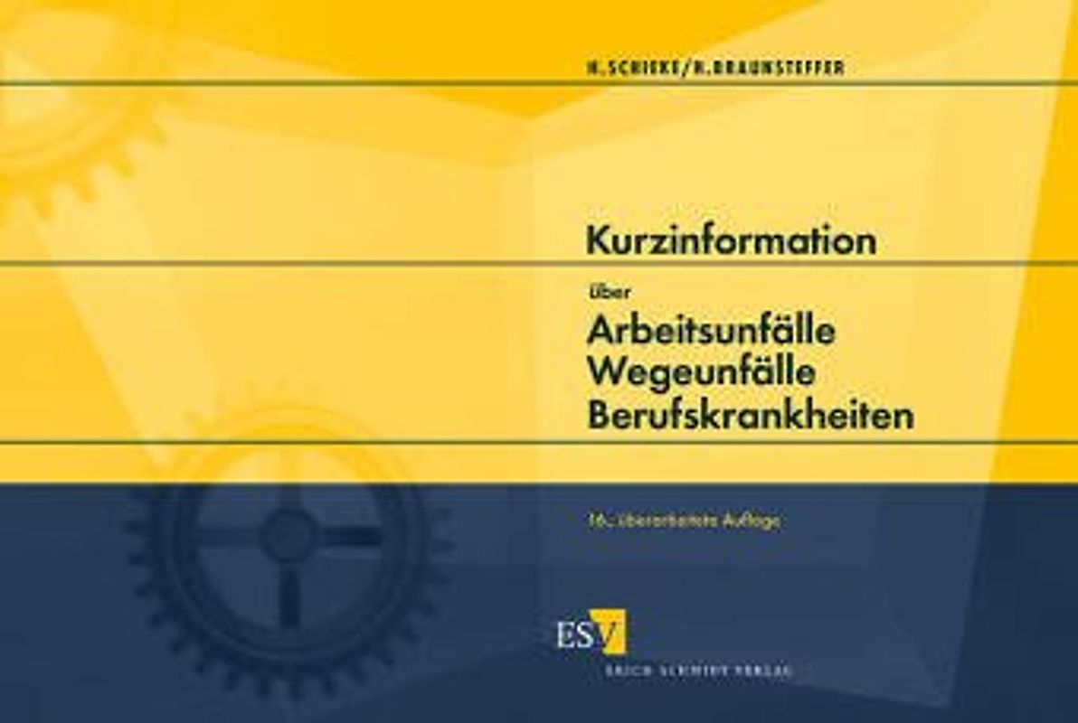 Kurzinformation über Arbeitsunfälle - Wegeunfälle - Berufskrankheiten