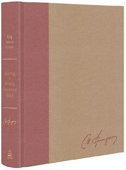 Charles Spurgeon's Morning & Evening Devotional Bible KJV [Rose Gold & Sand Signature]