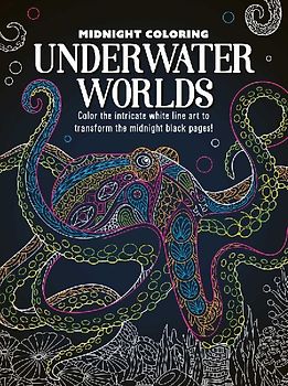Midnight Coloring: Underwater Worlds