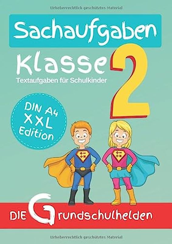 Sachaufgaben Klasse 2: Textaufgaben für Schulkinder DIN A4 XXL Edition