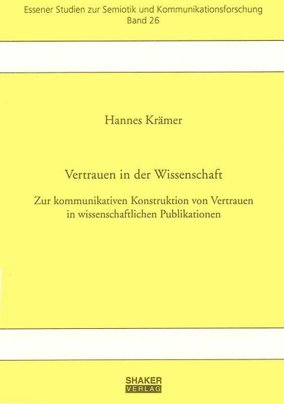 Vertrauen in der Wissenschaft