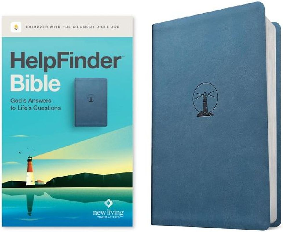 Helpfinder Bible Nlt, Filament Enabled (Leatherlike, Harbor Blue, Red Letter)