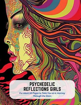 Psychedelic Reflections Girls: For Adult 50 Pages to Take You on a Journey Through the Stars