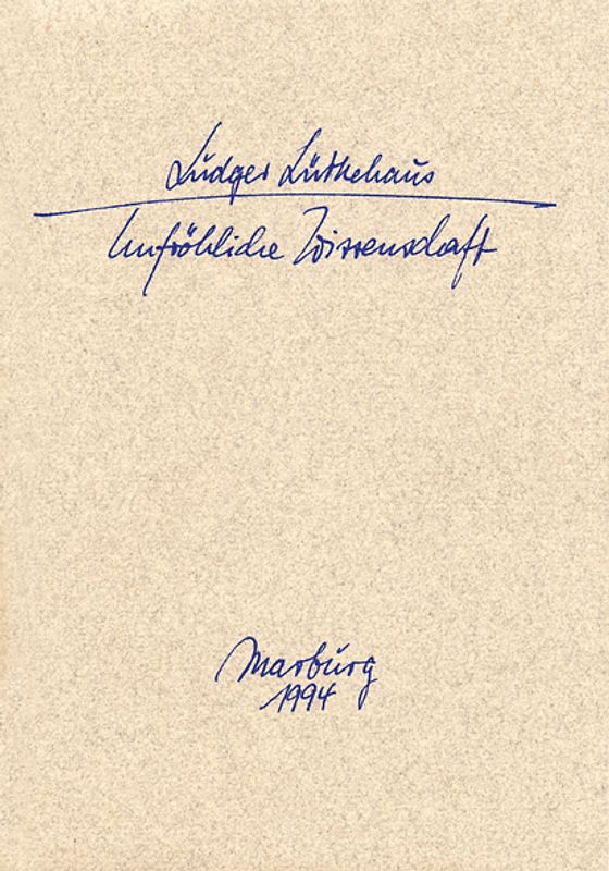 Unfröhliche Wissenschaft