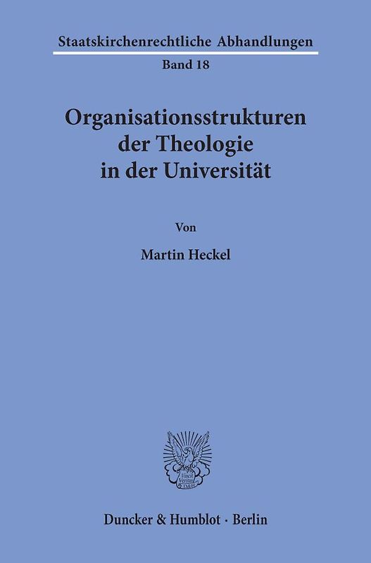 Organisationsstrukturen der Theologie in der Universität.