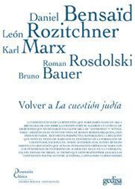 Volver a la cuestión judía