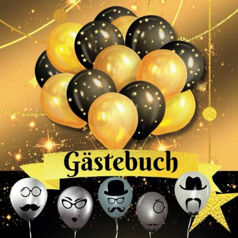 Gästebuch: Signaturkarte für private, kleine Feste, Geburtstage, Taufen, Konformation, Jugendweihe, Abschid, Renteneintrit / mit farbigem Interieur/für maximal 50 Gäste