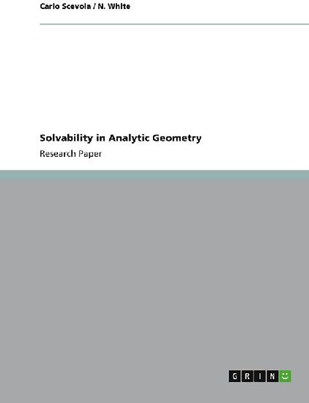 Solvability in Analytic Geometry