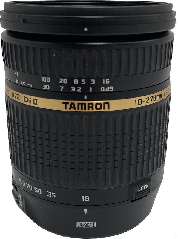 Tamron AF 18-270 mm F3.5-6.3 Di LD VC II Macro 72 mm Filtergewinde (Canon EF Anschluss) schwarz
