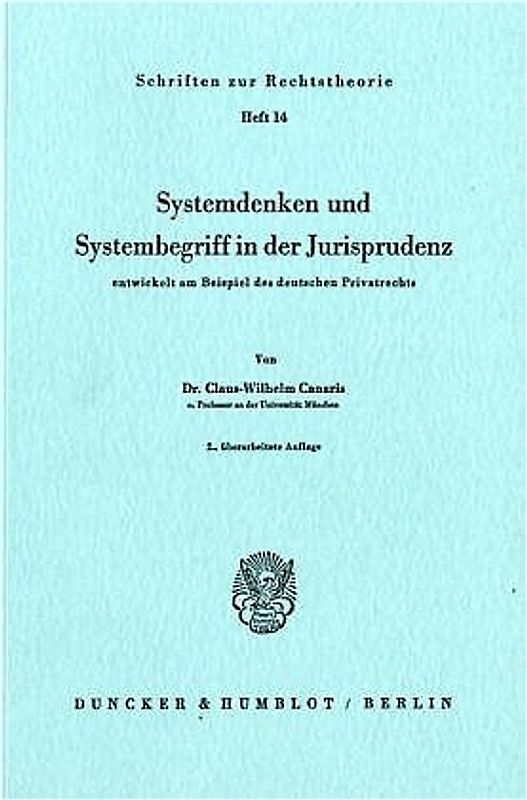 Systemdenken und Systembegriff in der Jurisprudenz,