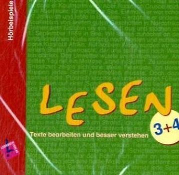Lesen 3+4. Texte bearbeiten und besser verstehen. Audio-CD