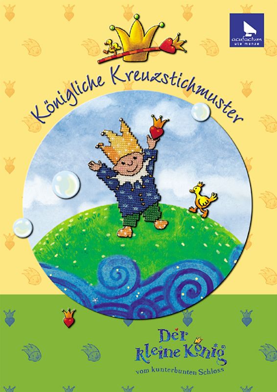 Königliche Kreuzstichmuster. Der kleine König vom kunterbunten Schloss